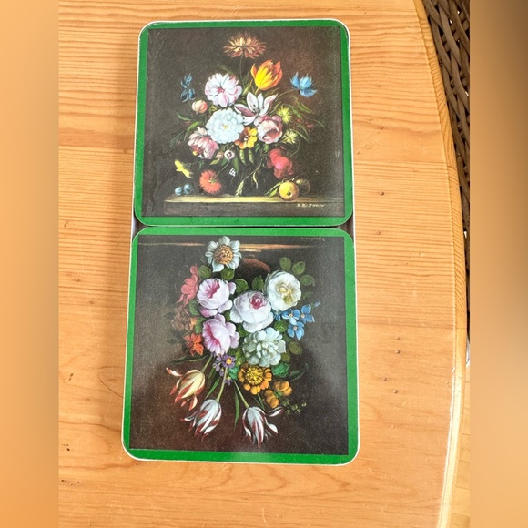 Schuberth Melamine Vintage Coaster Set of 6 - Picture 1 of 4